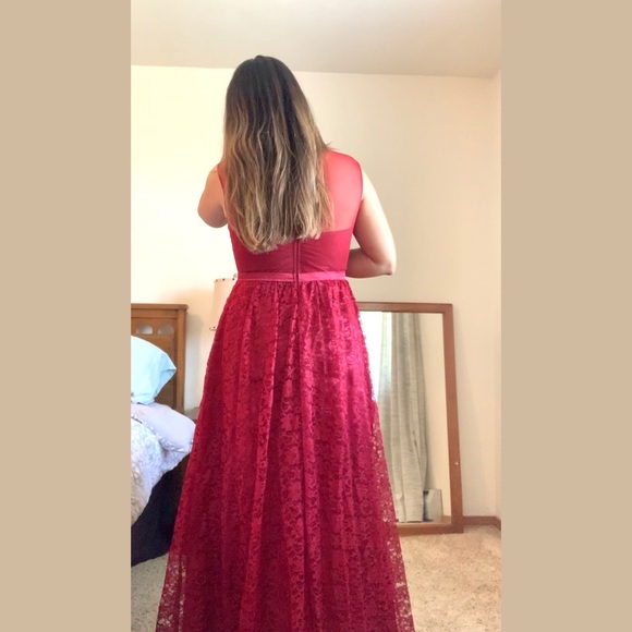 Burgundy Prom/bridesmaid maxi dress - Picture 4 of 6